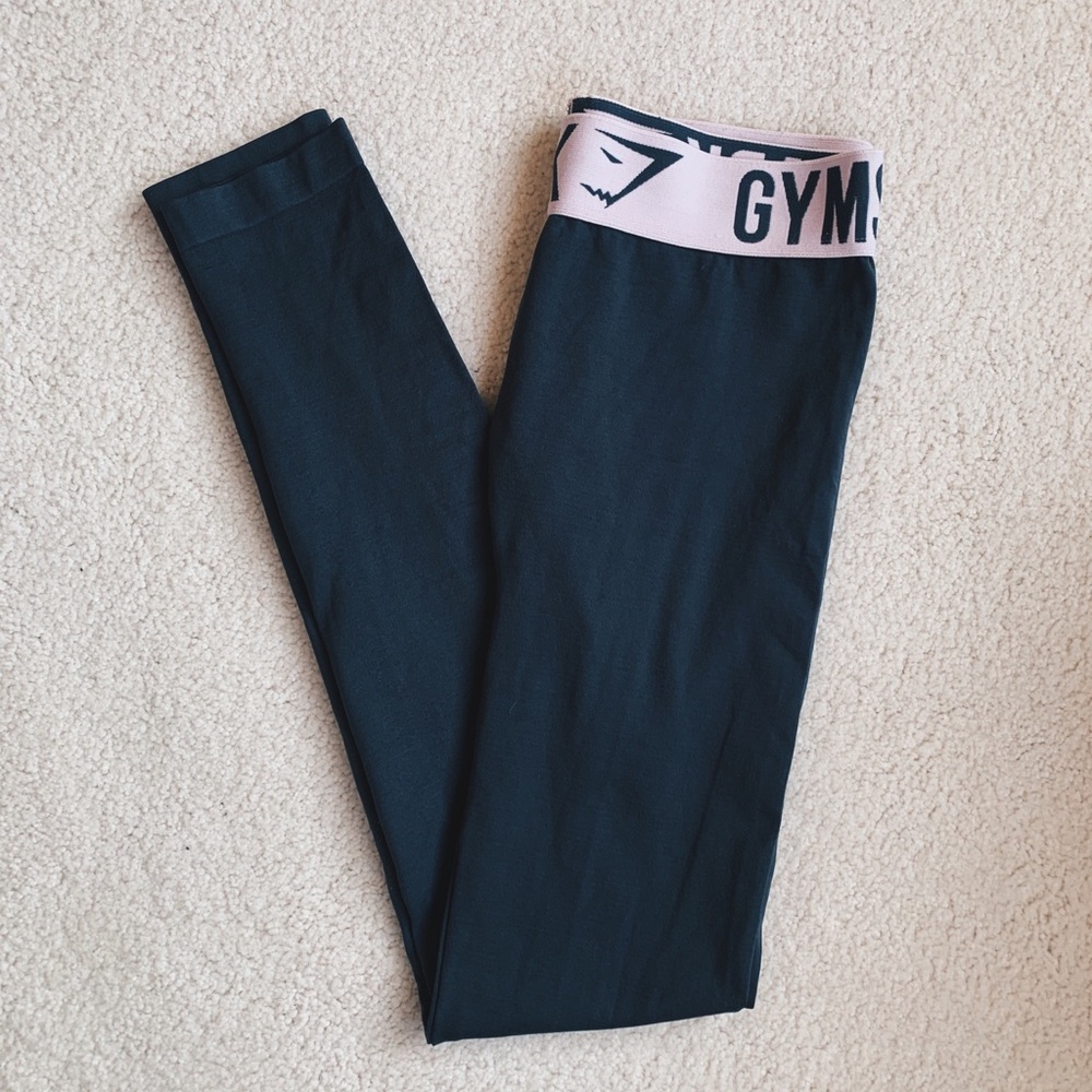 Gymshark Grey/Pink Fit Leggings - Picture 2 of 4